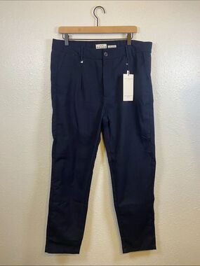 Ike Behar Navy Blue Linen Blend Lightweight Casual Dress Pants Size Large NEW